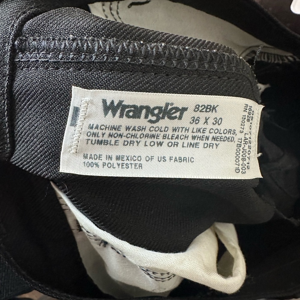 Wrangler Men's Black Dress Pants - Picture 2 of 5
